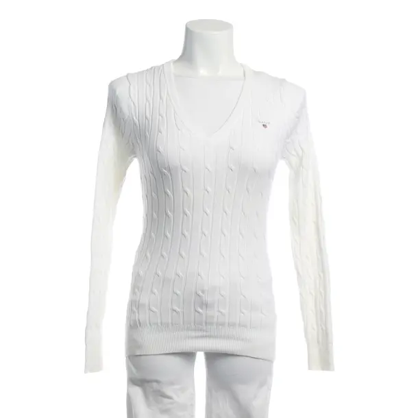 Jumper in White, Cotton, Gant