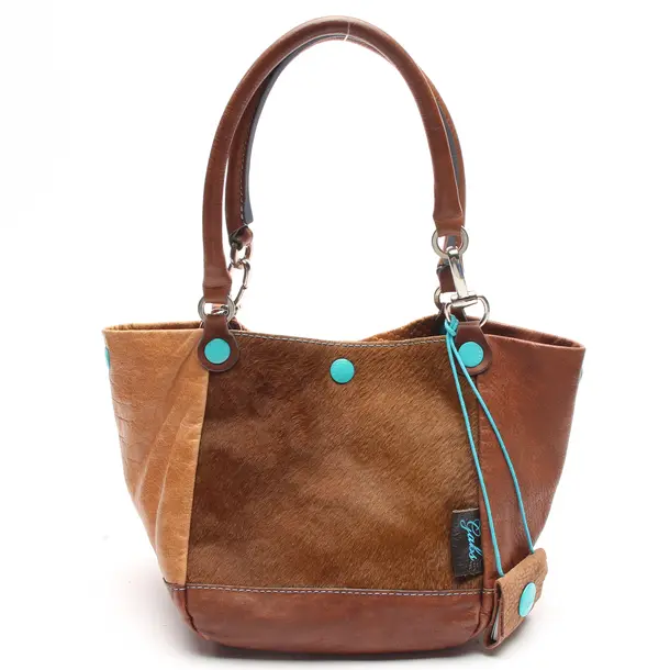Handbag in Brown, Leather, Gabs