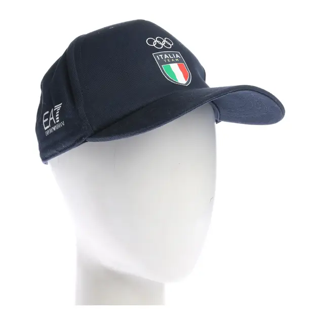 Cap in Blau, Baumwolle, Emporio Armani
