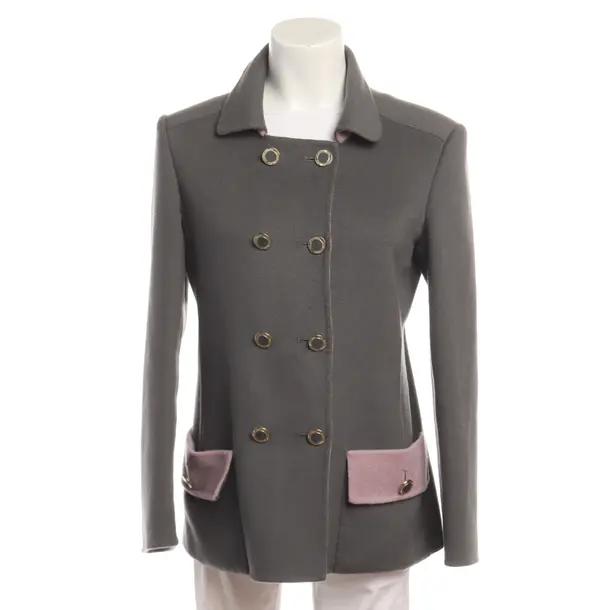 Mid-Season Jacket in Gray, Wool, Versace