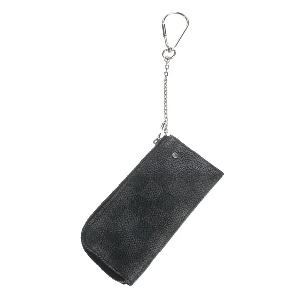 Schlüsseletui in Grau, Leder, Louis Vuitton