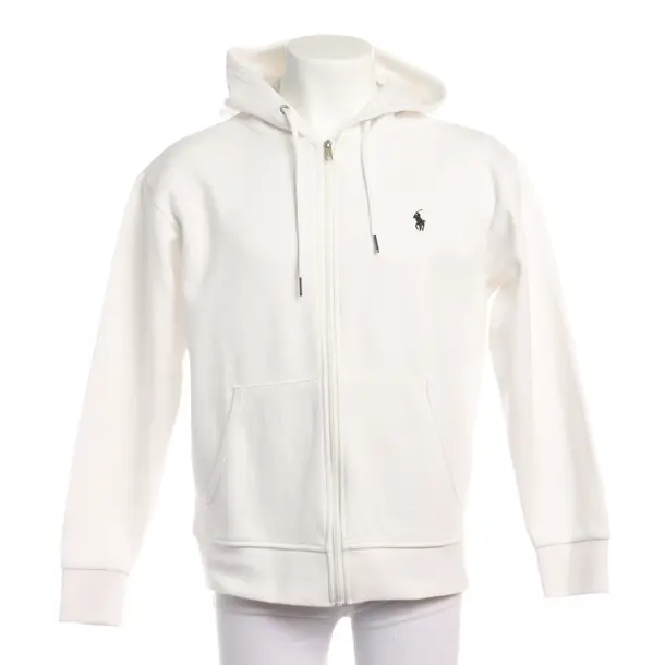 Zip-Up Hoodie in White, Cotton, Polo Ralph Lauren