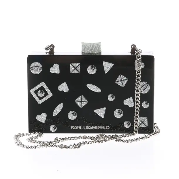 Abendtasche in Schwarz, Acryl, Karl Lagerfeld