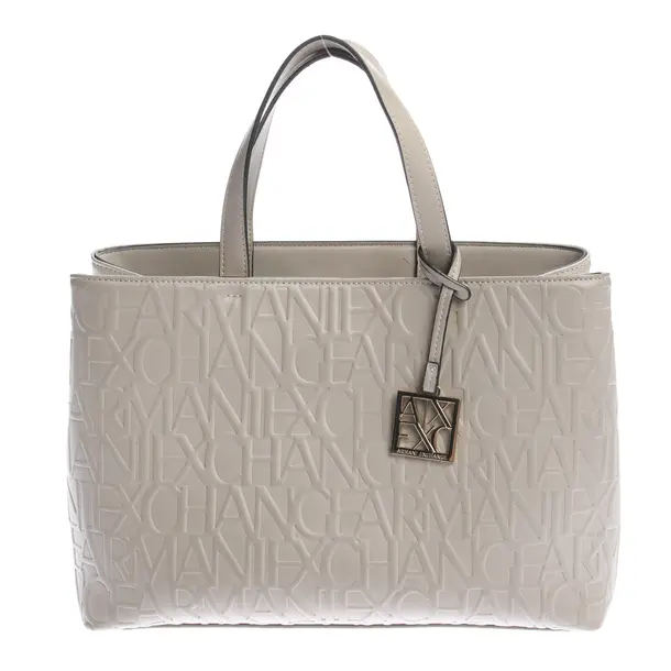 Handbag in Gray, Polyvinyl, Armani Exchange