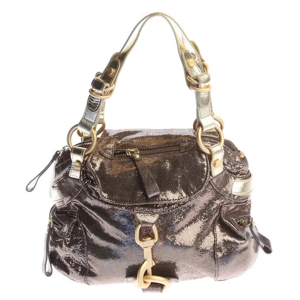 Handbag in Metallic, Leather, Hugo Boss