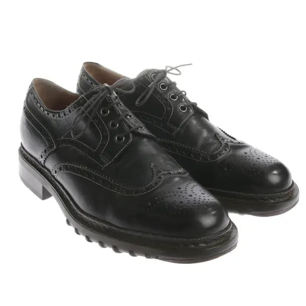 Lace Up Shoes in Black, , Santoni