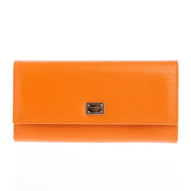 Wallet in Orange, Leather, Dolce & Gabbana