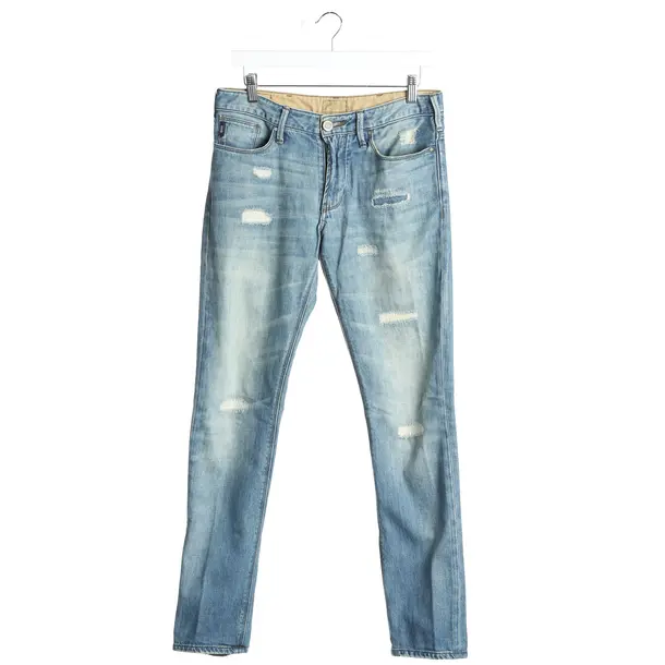 Straight Fit Jeans in Blue, Cotton, Armani Jeans
