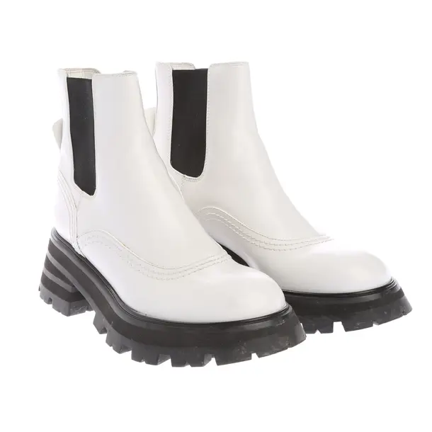 Stiefeletten in Weiß, , Alexander McQueen