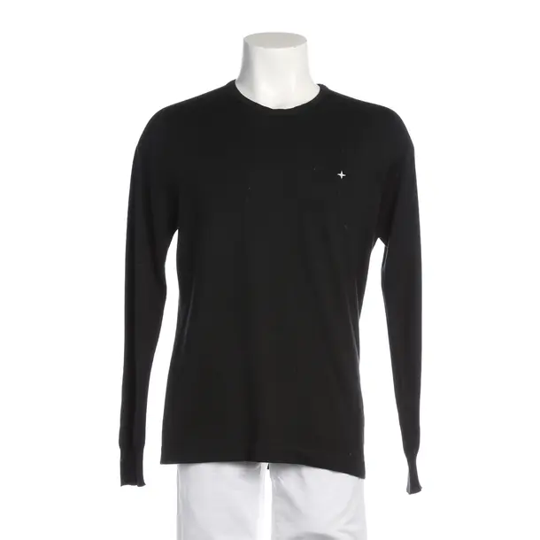 Pullover in Schwarz, Wolle, Stone Island