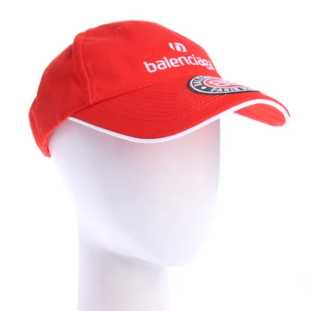 Cap in Red, Cotton, Balenciaga