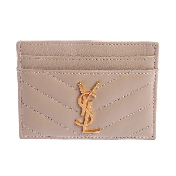 Card Holder in Brown, Leather, Saint Laurent