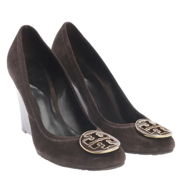 Wedges in Brown, , Tory Burch