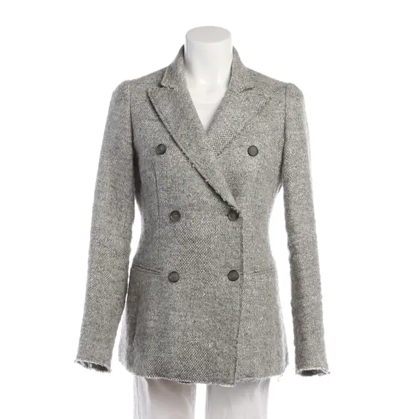 Blazer in Grau, Leinen, Dondup