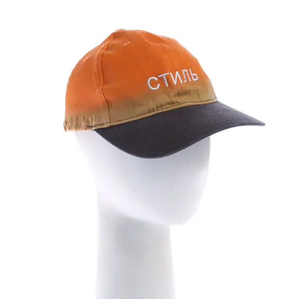 Cap in Orange, Baumwolle, Heron Preston
