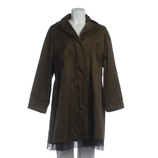 Mid-Season Coat in Green, Cotton, Love Moschino