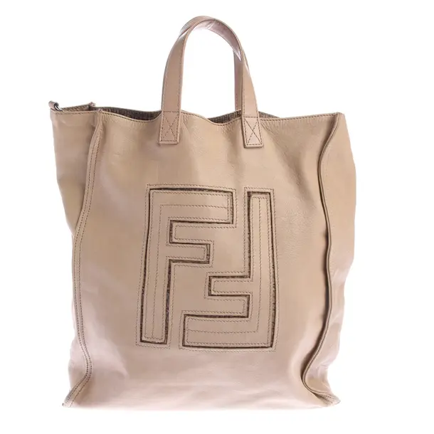 Shopper, in Hellbraun, Leder, Fendi