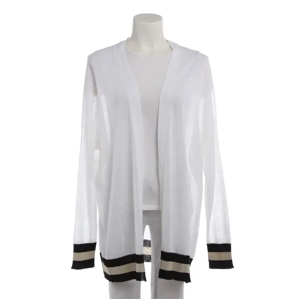 Cardigan in White, Linen, Brunello Cucinelli