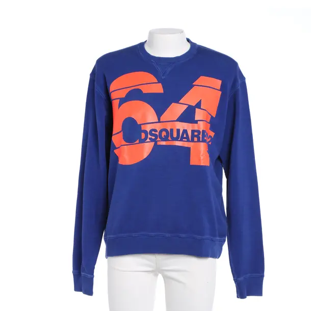 Sweatshirt in Blau, Baumwolle, Dsquared