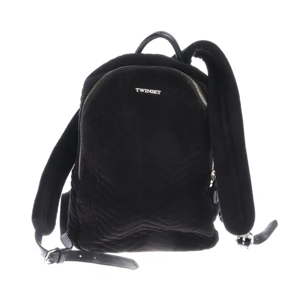 Rucksack in Schwarz, Baumwolle, Twin Set