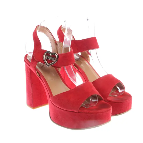 Heeled Sandals in Red, , Love Moschino