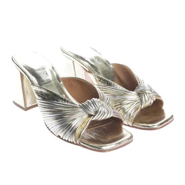 Heeled Sandals in Metallic, , Jeffrey Campbell