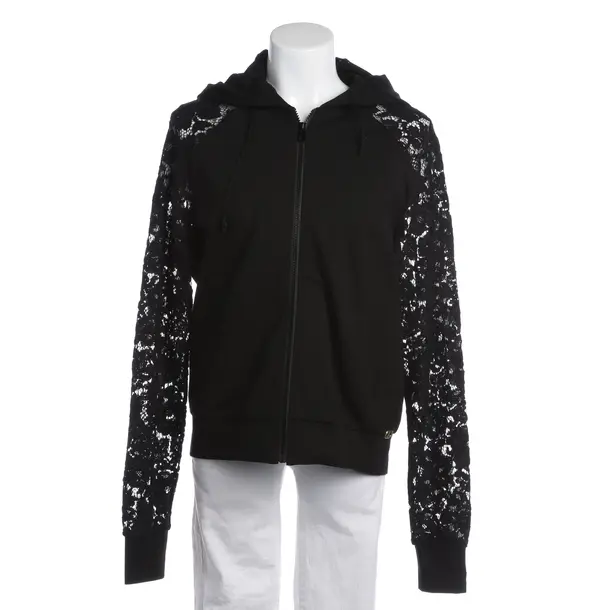 Zip-up Hoodie in Black, Viscose, Twin Set