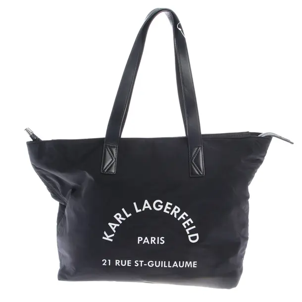 Schultertasche in Schwarz, Polyamid, Karl Lagerfeld