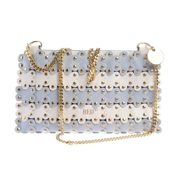 Abendtasche in Weiß, Leder, Red Valentino