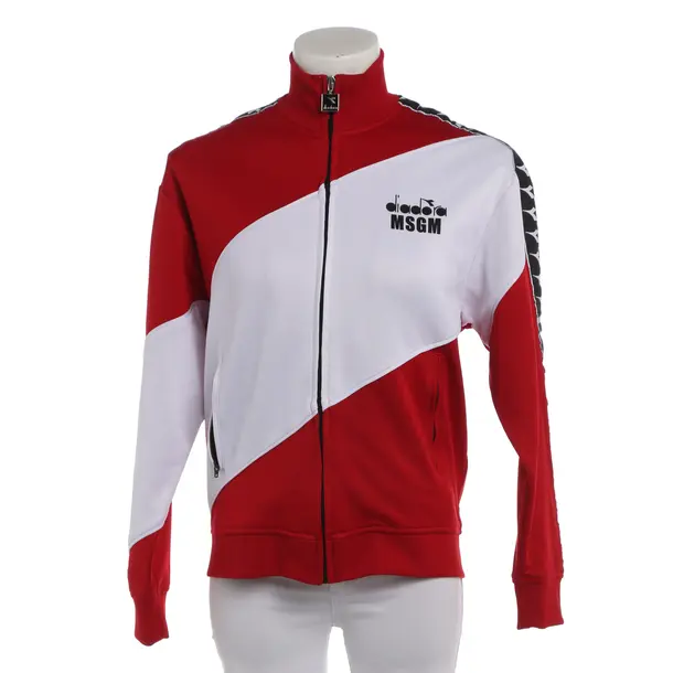 Sweatjacke in Weiß, Polyester, MSGM