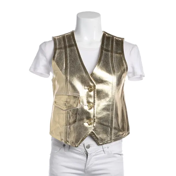 Weste in Metallic, Baumwolle, Ganni