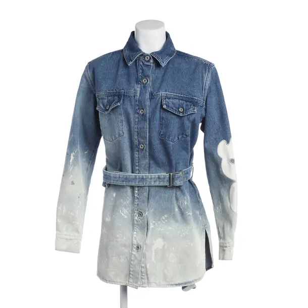 Denim Dress, in Blue, Cotton, Off-White