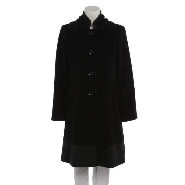 Mid-Season Coat, in Black, Wool, Riani