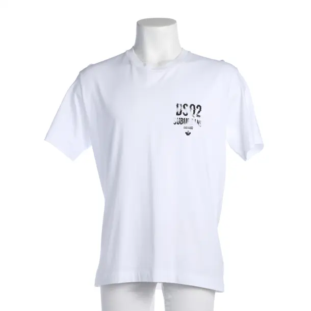 T-Shirt in Weiß, Baumwolle, Dsquared