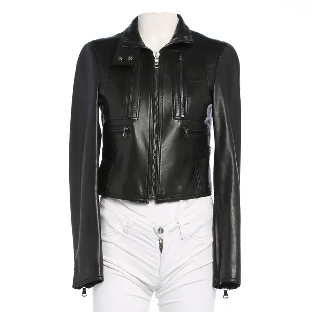 Lederjacke in Schwarz, Leder, Dolce & Gabbana