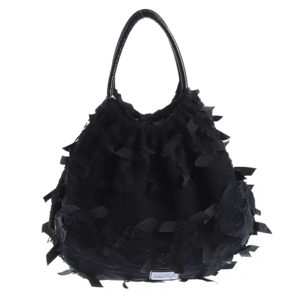 Handbag in Black, Cotton, Red Valentino