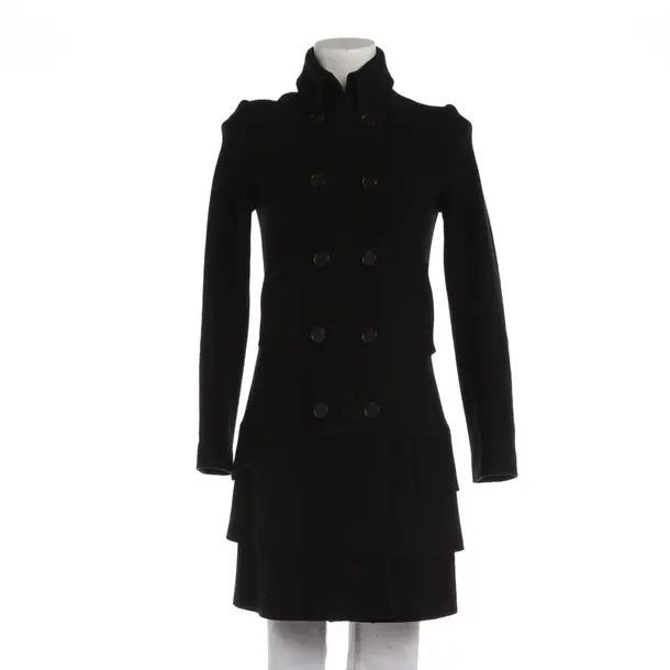 Mid-Season Coat in Black, Wool, Marc Cain