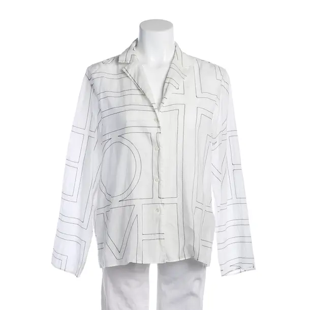 Blouse in White, Cotton, Totême