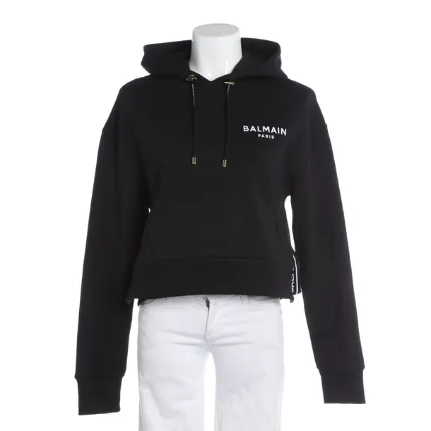 Hoodie, in Schwarz, Baumwolle, Balmain