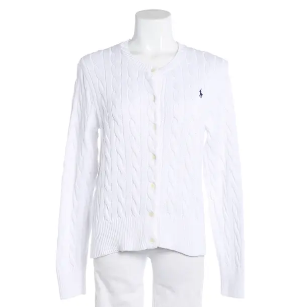 Cardigan, in White, Cotton, Polo Ralph Lauren