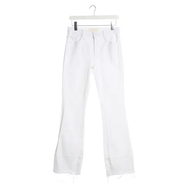 Jeans Bootcut, in Cream, Baumwolle, Mother