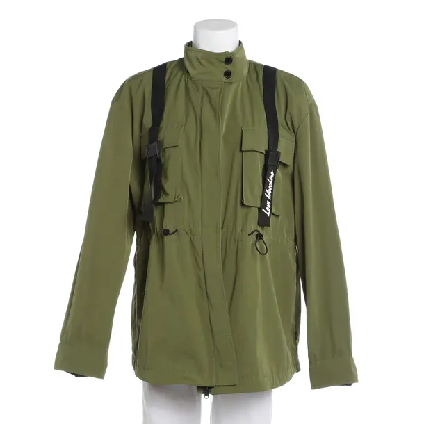 Mid-Season Jacket, in Olive Green, Polyester, Love Moschino
