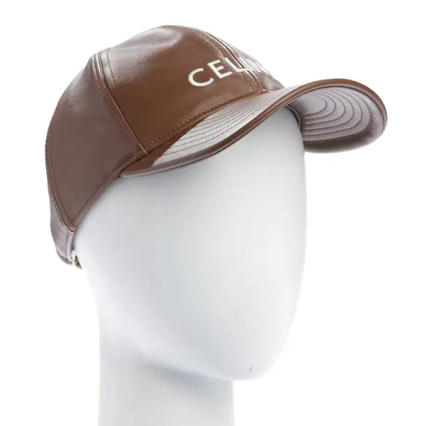 Cappello, in Marrone, Pelle, Céline