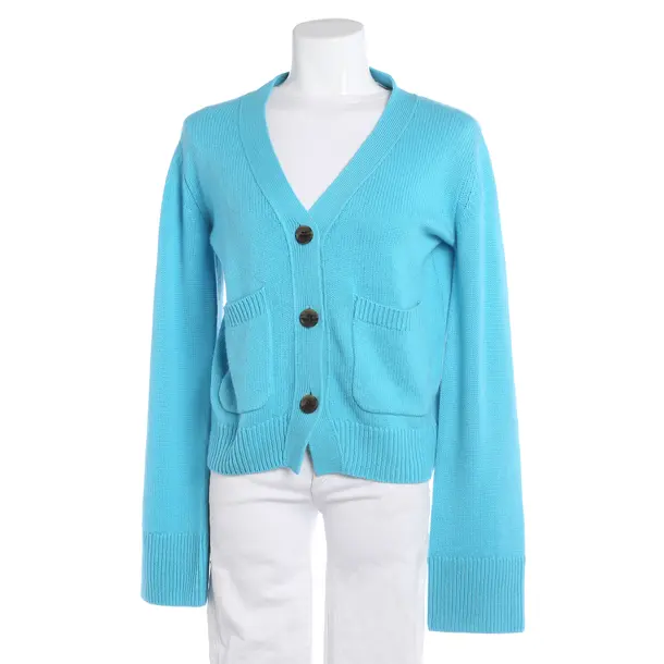 Cardigan, in Blu, Cachemire, Lisa Yang