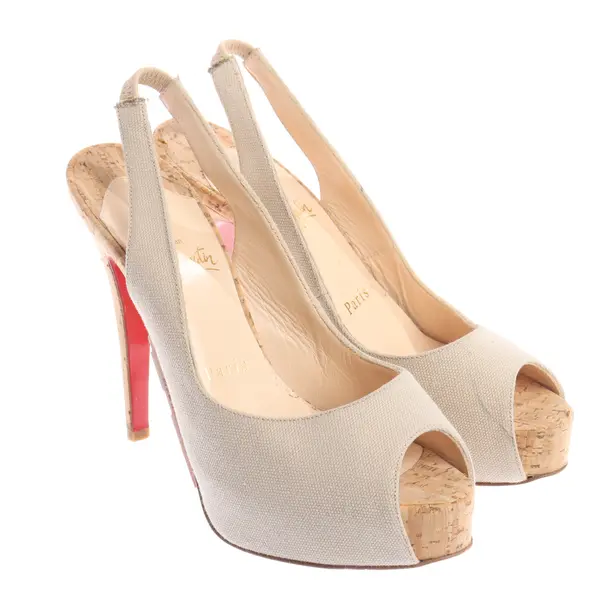 Heeled Sandals, in Beige, Christian Louboutin