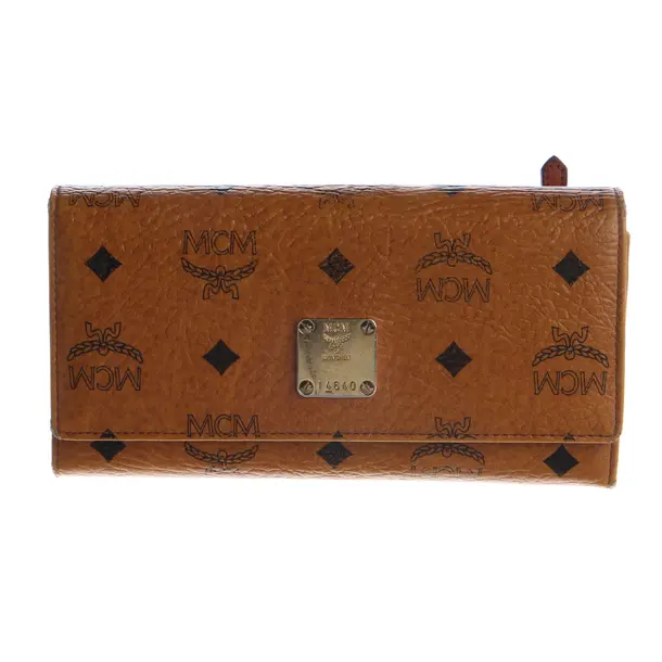 Geldbörse, in Hellbraun, Leder, MCM