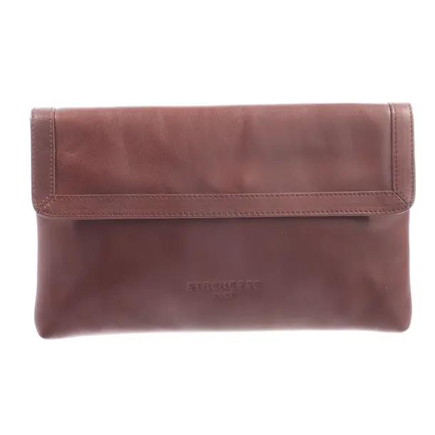 Clutch, in Braun, Leder, Strenesse