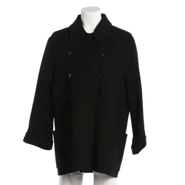 Mid-Season Jacket, in Black, Wool, Closed