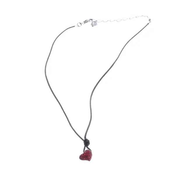 Halskette, in Schwarz, Sonstige Fasern, Swarovski