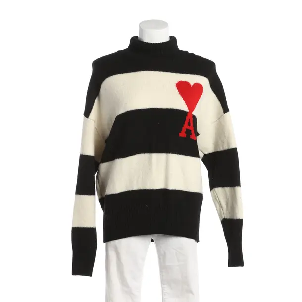 Wollpullover, in Cream, Wolle, Ami Paris